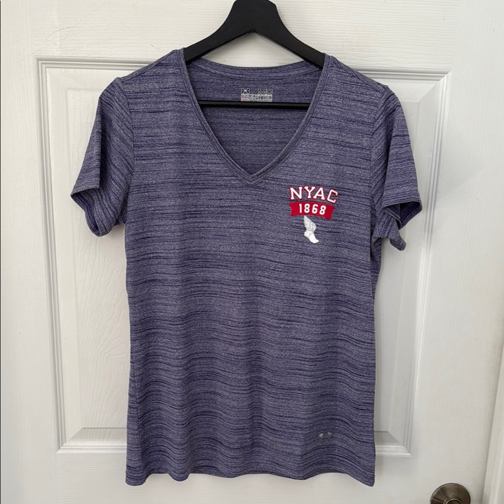 Under Armour NYAC women’s purple Fitted Short Sleeve Tee